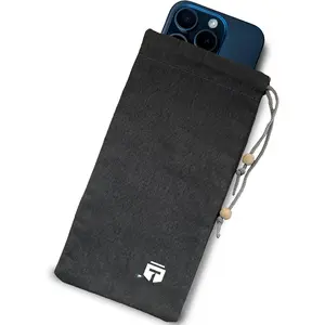 EMF Shield Sleeve for Cell Phone - EMF Protection Smartphone Pouch - Anti EMP Bag - Signal Blocking Case for  EMF EMP 5G RFID (Black, 1 Pack)