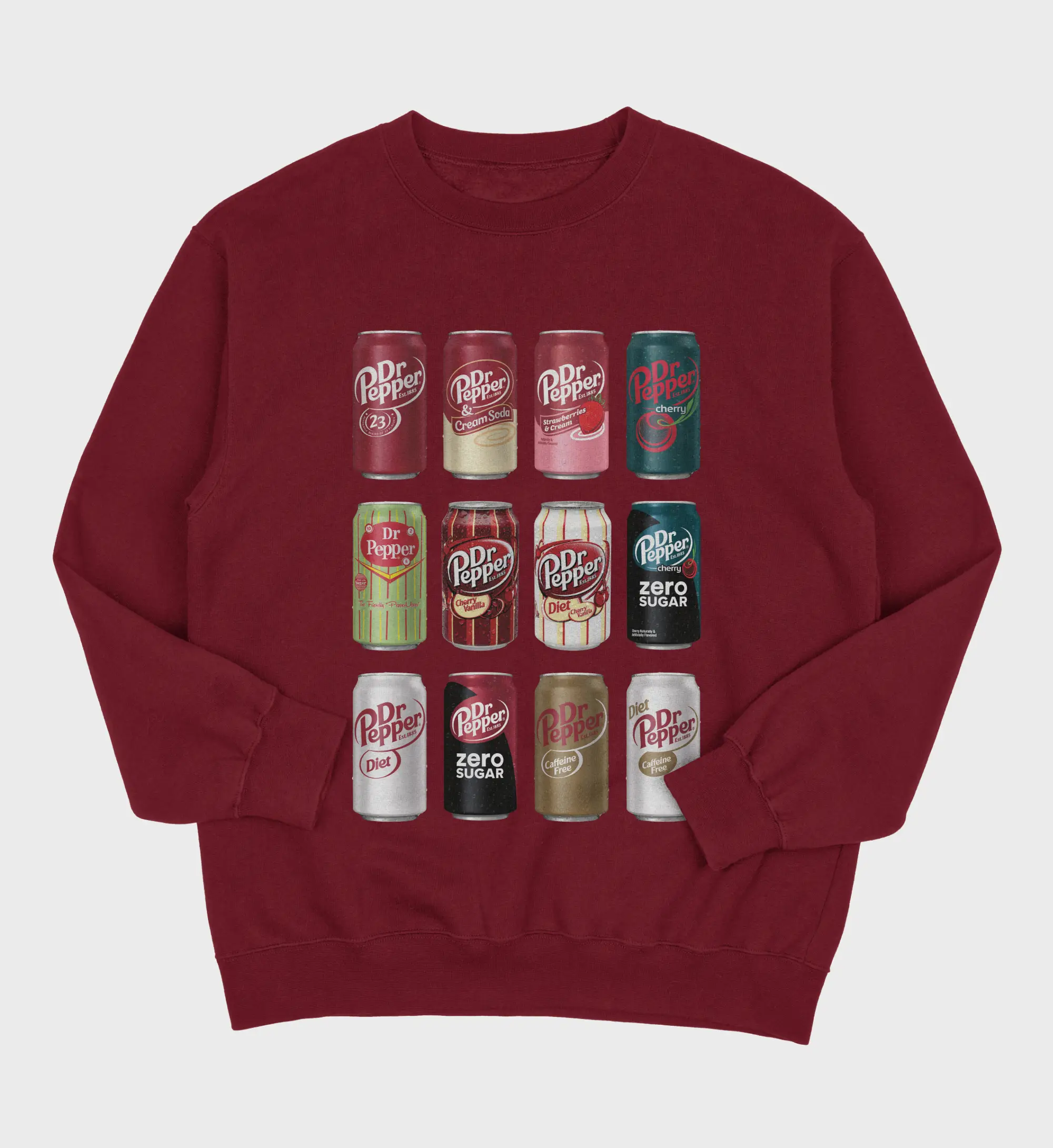 Dr. Pepper Cans Crewneck Sweatshirt and T-Shirt