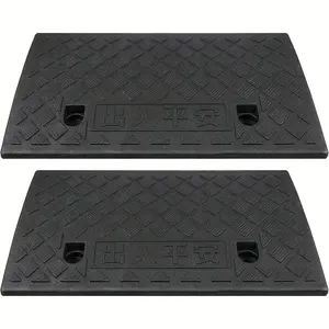 2pcs Portable Ramps with Non-Slip Surface, Durable Material, Useful, Ideal for Cars, Motorcycles, Pets, 1.97inch Height, Easy to Use, Accessibility Ramp
