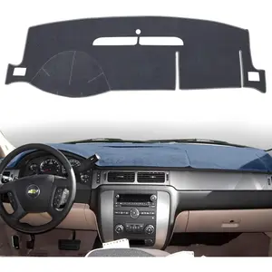 Dashboard Cover Dash Mat Compatible with 2007-2014 Chevy Chevrolet Tahoe Suburban,2007-13 Chevy Avalanche Silverado 1500 2500 3500 LTZ/ Sierra SLT Denali,2007-14  Yukon XL (Gray)