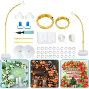 Balloon Arch Kit,Bendable Gold Balloon Arch Stand:Updated (9.2FT+6FT) Reusable Balloon Arch Frame with Base - for Graduation Wedding Baby Shower Birthday Kid’s Events Decorations