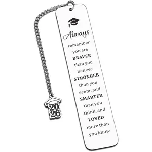 Inspirational Bookmark Graduation Gifts for Teen Boys Girls Senior 2026 High School Class of 2026 Grad Gift College Student 5th 8th Grade Decorations Phd