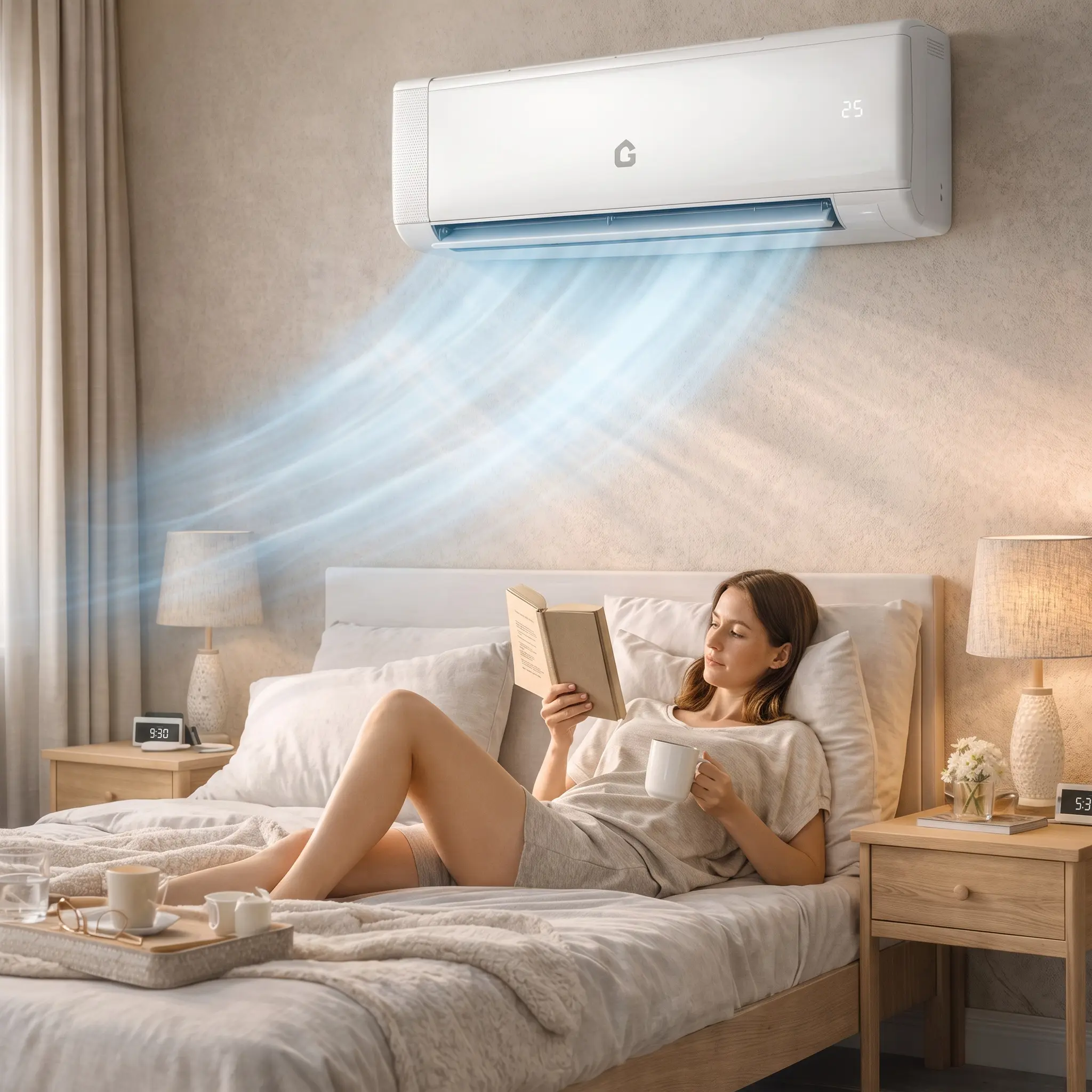 Garvee Ductless Mini Split Air Conditioner & Heat Pump, 12,000 BTU, 21 SEER2, Inverter Technology – Energy Efficient – Quiet Operation – WiFi Enabled – 115V/230V – Installation Kit Included – Ideal for Rooms Up to 750 Sq.ft