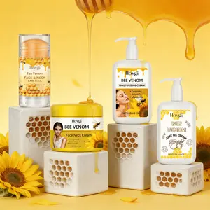 Bee Venom 4-Piece Set Moisturizing Cream, Body Lotion, Joint Gel, Care Stick, Rich in Bee Venom, Honey, Sunflower Oil, Suitable for All, Hydrating Moisturizer