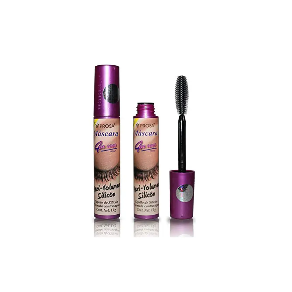 PROSA Maxi Volume Silicone Waterproof Mascara Black Makeup Aloe Applicator Jojoba Cosmetic