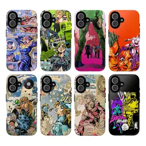 Jojo Anime Phone Case, Phone Cover For iPhone 17 16 15 14 13 12 11 Samsung S25 S24 S23 Case, Dual Layer Protective Phone Cover