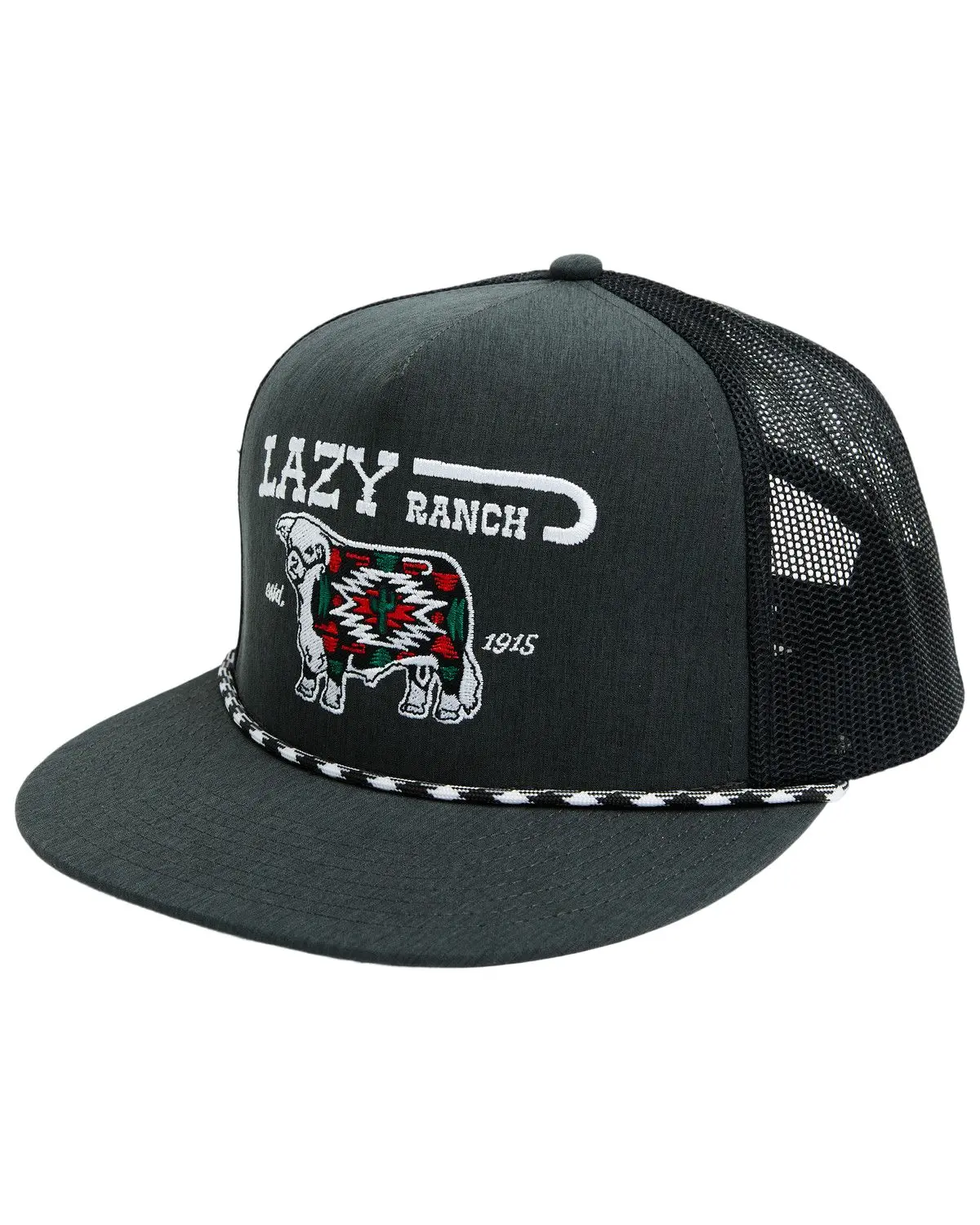 Lazy J Ranch Wear Men's Men'S Alpine Ball Cap - Hthrblk4-Alp-Wht
