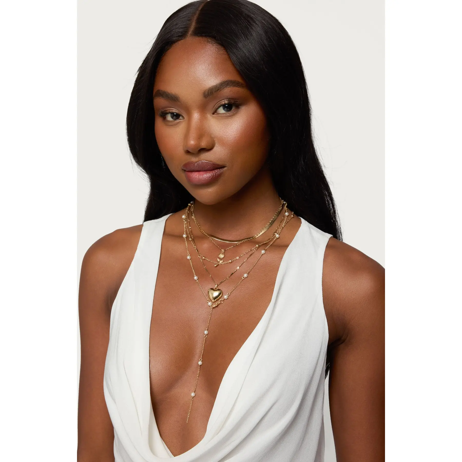 Major Love Heart Layered Necklace