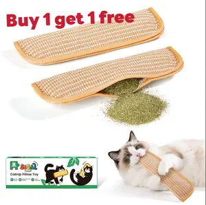 BUY 1 GET 1 FREE, 2-Pack Catnip Toys for Indoor Cats -13-Inch Catnip Pillows, Catnip Toys, Sisal Scratching Pad,Interactive Catnip Kick Toys for Anxiety Relief