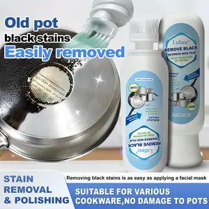 Lufane Remove Black Stain Remover for Pots & Pans - Easy Black Stain Removal for Cookware - No Damage to Pots & Pans - Restore Cookware to Like-New