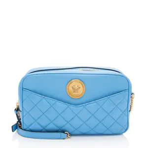 Pre-owned VERSACE Leather Crossbody Bags Quilted Medusa Camera Bag