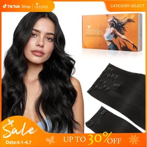 Doores Clip in Hair Extensions 120g 7pcs 150g 9pcs 100% Human Hair Straight for Daily Use & Special Occasions for Women