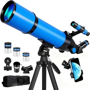 Telescope for Adults & , 80mm Aperture 600mm High  Telescope for Astronomy Beginners - Refractor Telescopes with AZ Tripod, Phone Adapter and Portable Bag for Moon Observation