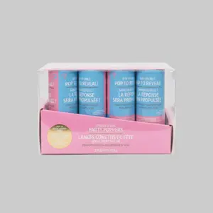 Gender Reveal Party Poppers – 12-Pack Confetti Launch Tubes (Girl Reveal – Pink Confetti)