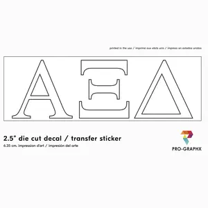 Pro-Graphx Alpha Xi Delta Sticker Greek Sorority Decal for Car, Laptop, Windows, Officially Licensed Product, Girls College Group Monogram Design 2.5" Tall - White