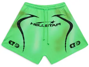 Hellstar Warm Up Shorts Neon Green
