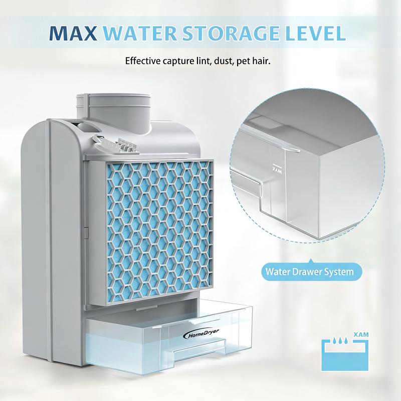 Gray Indoor Dryer Vent 2026 New Upgraded, Dryer Vent Box With Stainless Steel Screen Filter, Enhanced Air Quality Water Drawer System, Plus 6 Extra Polyester Filters for Electric Clothes Dryers Gray Indoor Dryer Vent 2026 New Upgraded, Dryer Vent Box With Stainless Steel Screen Filter, Enhanced Air Quality Water Drawer System, Plus 6 Extra Polyester Filters for Electric Clothes Dryers