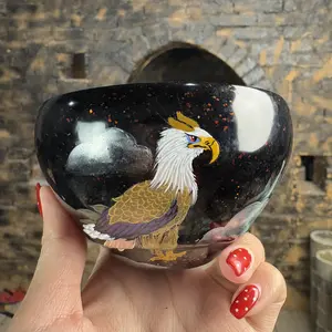 Handmade hand drawn modern hand-painted lacquer