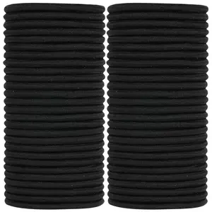 Black Hair Ties for Women, Girls,  & Men 280 Bulk Pack, 4MM Ponytail Holders Hair Elastic Bands for Thick, Medium, Thin, Fine, Short Hair Rubber Bands Non Slip & No  Hair Accessories