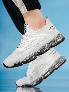 Fashion Casual Road Running Shoes, Full-Palm Air Cushion Sports Sneakers, Comfortable Shock Absorption Breathable, Sizes 39-47, Running Athletic Shoes