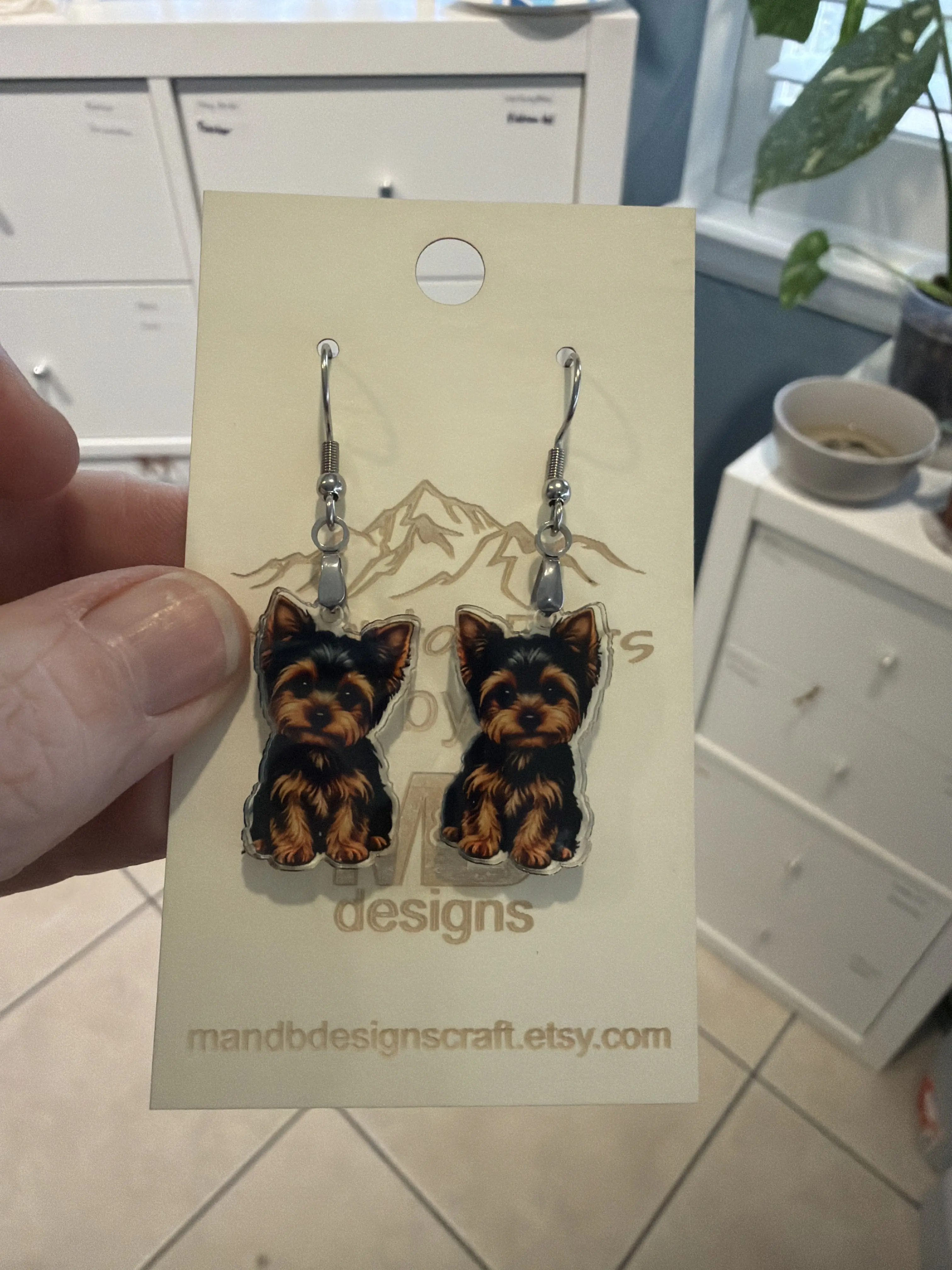Yorkie Puppy Earrings
