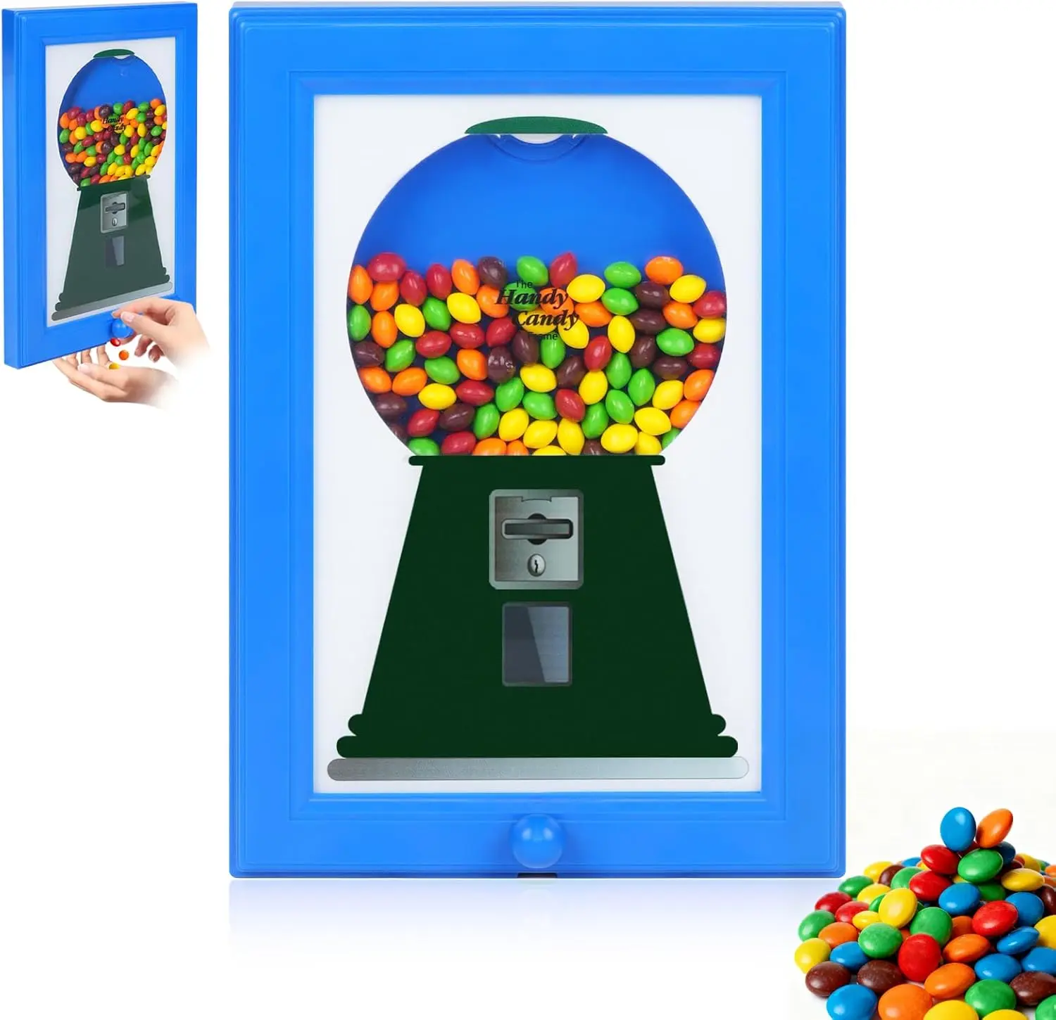 Convenient Candy Frame, Wall-Mounted Photo Frame Candy Dispenser for candies, nuts, dog and cat treats. Can be hung on the wall or placed on a table Gift