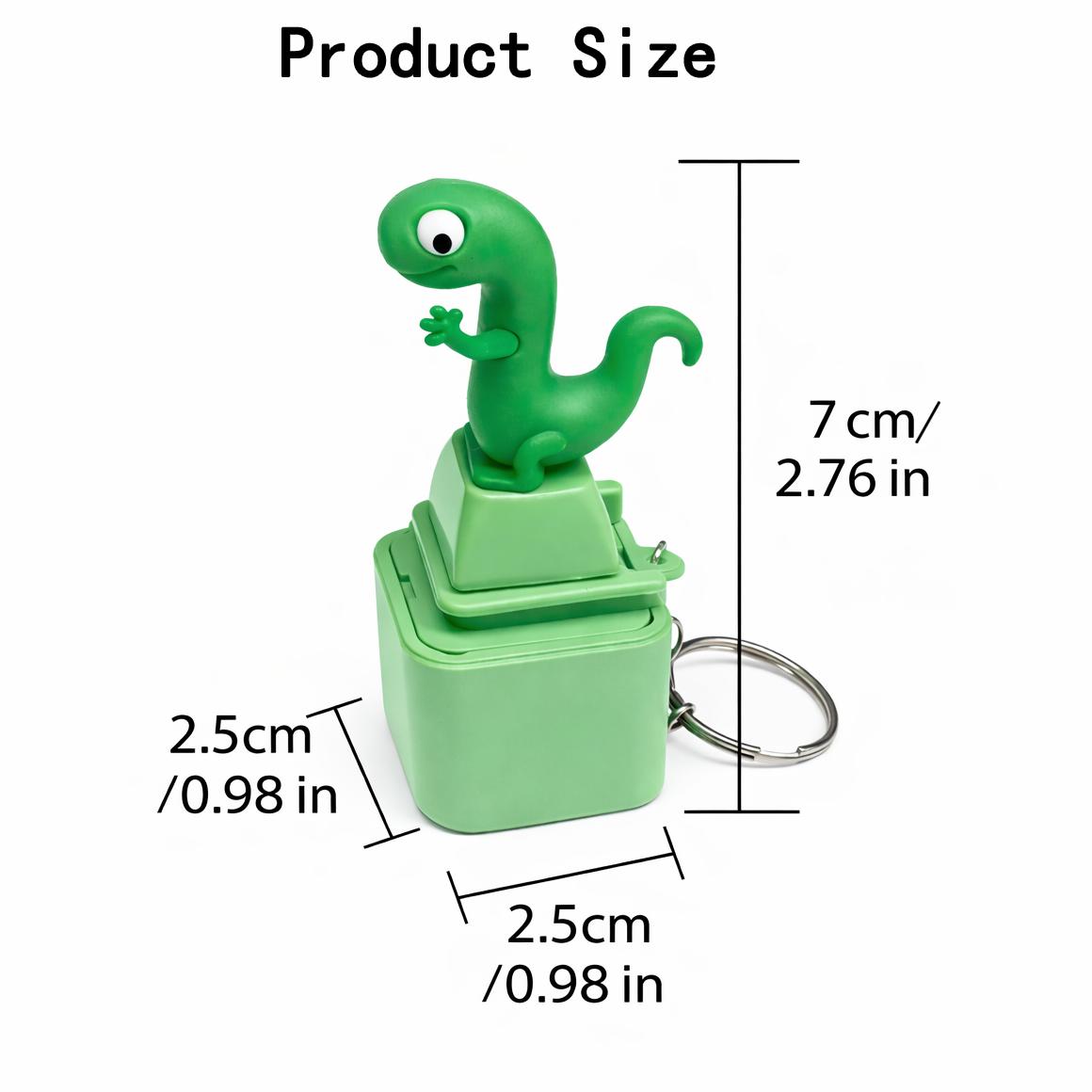 Lizard Stress Button Keychain: Light & Sound Anxiety Relief Toy