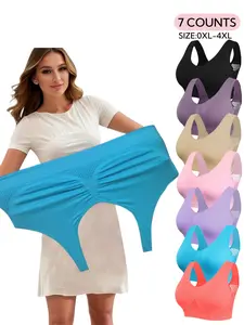 Summer Breathable Plus Size Women's Bra, Seamless Comfort Underwear, Back Mesh Design, No Pads, Casual Everyday Wear, Work Friendly