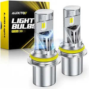AUXITO 9007 Headlight Bulbs,58000LM 6500K Cool White 1000% Brighter, HB5 Light Bulbs for Fog Light, Non-polarity, Plug and Play, Pack of 2