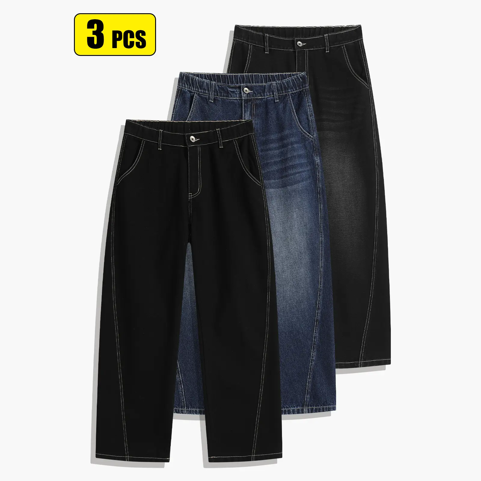 Black + Dark Blue + Black Gray