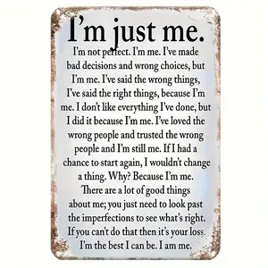 Sarcastic 8X12 "Retro Metal Tin Sign - Perfect For Home & Bar Decor, Easy To Hang