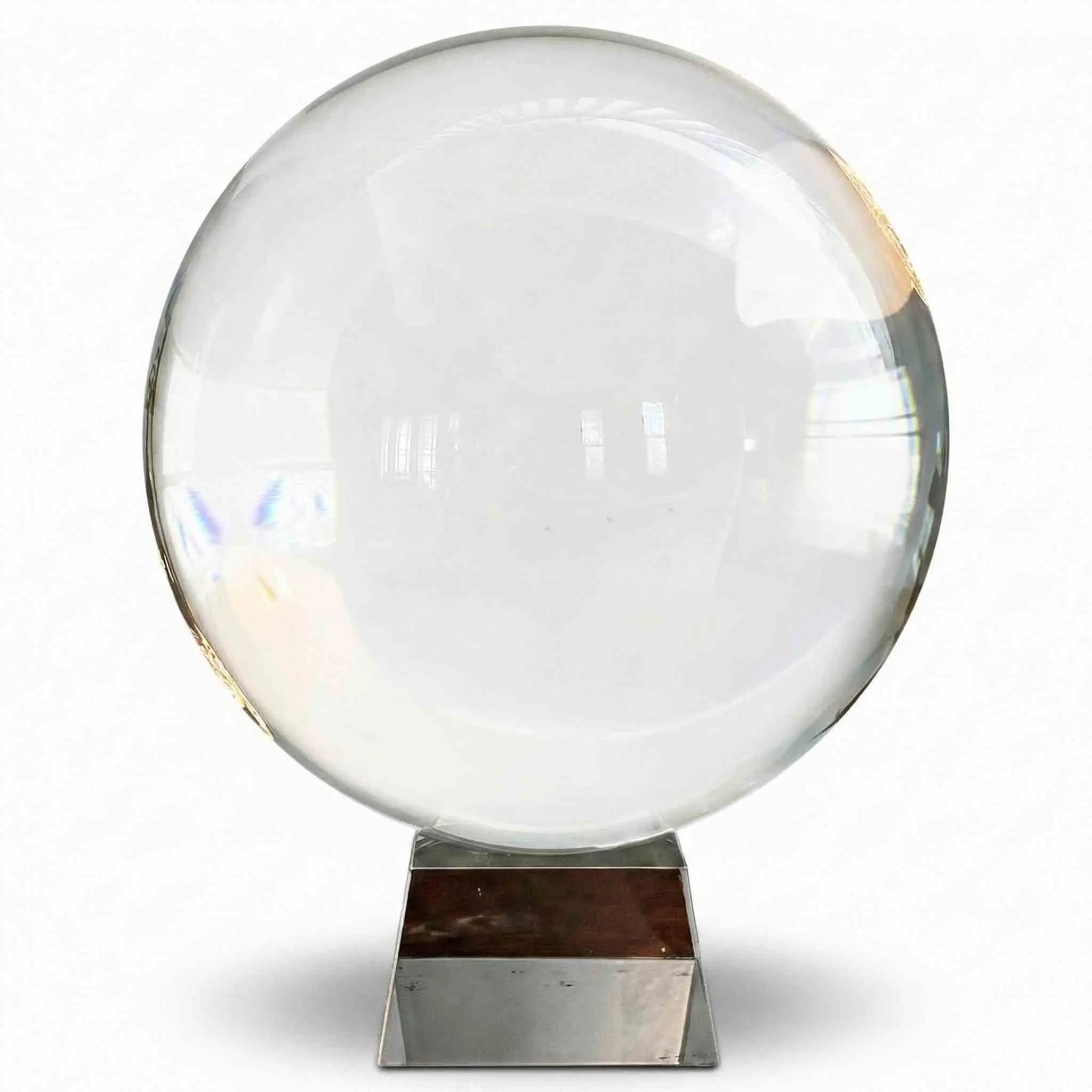 200mm Clear Crystal Ball — 8" for Divination &amp; Meditation