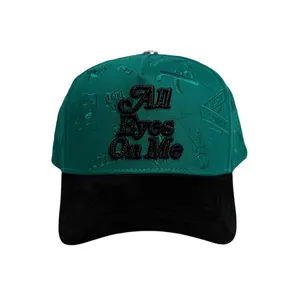 78 HATS ALL EYES ON ME Cap - Teal & Black Design, Adjustable Fit, Perfect for Casual Wear