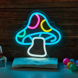 Mushroom Design Neon Sign, 1 Count USB Powered LED Neon Light, Decorative Neon Sign for Home Party Decoration, without Hooks, Led Ambient Light