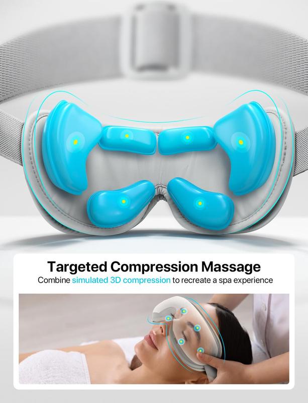 ALLJOY Eye Massager with Heat, Air Pressure & Bluetooth Music – Silent Model for Ultimate Eye Relaxation Therapy