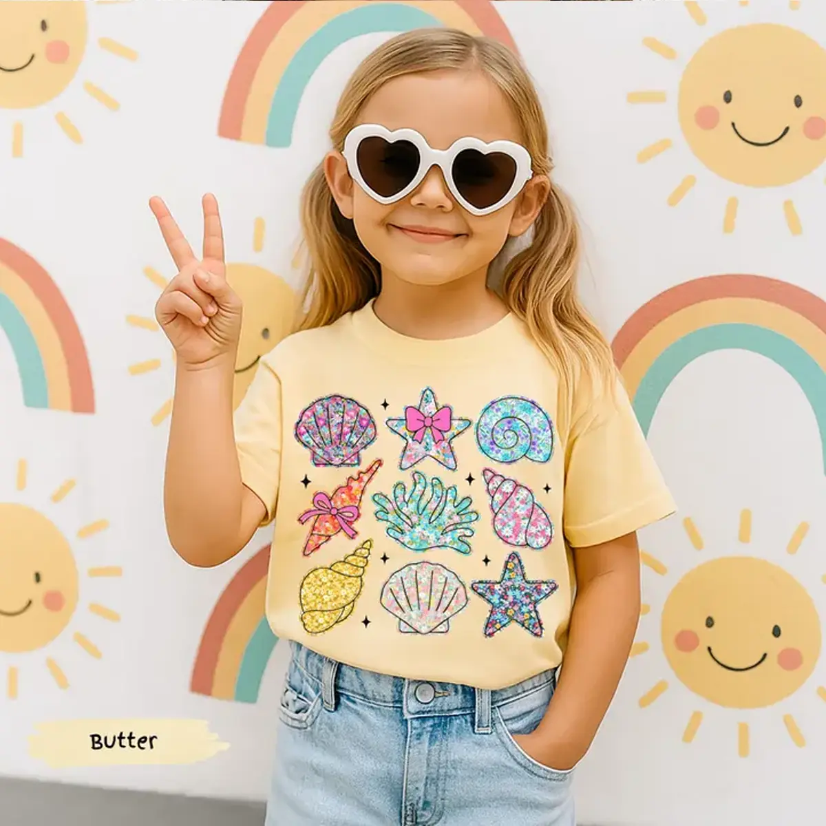 Kids Summer Glitter Sea Shells Toddler Shirt | Summer Vacation TShirt | Kids Nautical Shirt | Babysuit Tropical Beach Shirt Tee,baby boy summer clothes