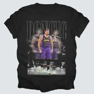 LukaDoncic LA Vintage Shirt, Tshirt Comfort Womenswear, Unisex Cotton T-Shirt fox Men and Women