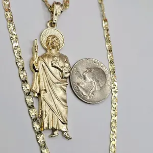 SAINT JUDE gold plated chain 24"inches 18"inches available beautiful style