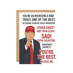 Funny Father's Day Card for Dad, Trumpp "You Are the Best" Joke Gift, Make Father's Day Great Again, "Other Dads? Total Disasters" Hilarious Greeting Card