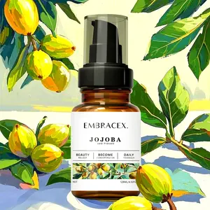 128ML Jojoba Oil Carrier Oil, Natural Plant Cold-Pressed Base Oil, Pure Unscented Multi-Purpose Massage Care Oil, Skincare Hair Body Oil Gift Set