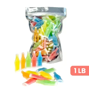 Nik-L-Nips Vintage 1 Lb Wax Bottle Candy Drinks Bag – Old School Halloween Candy, 80s & 90s Nostalgic Treat, Party Favor Bag, Mini Drinks Sweet Bonbon