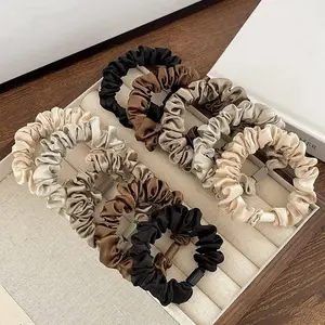2026 New  Bohemian Bird's Nest Hair Clip Set 5-Color Seamless Ponytail Holders Damage-Free High-Stretch Pleated Ties Unisex Durable Hair Accessories summervibes