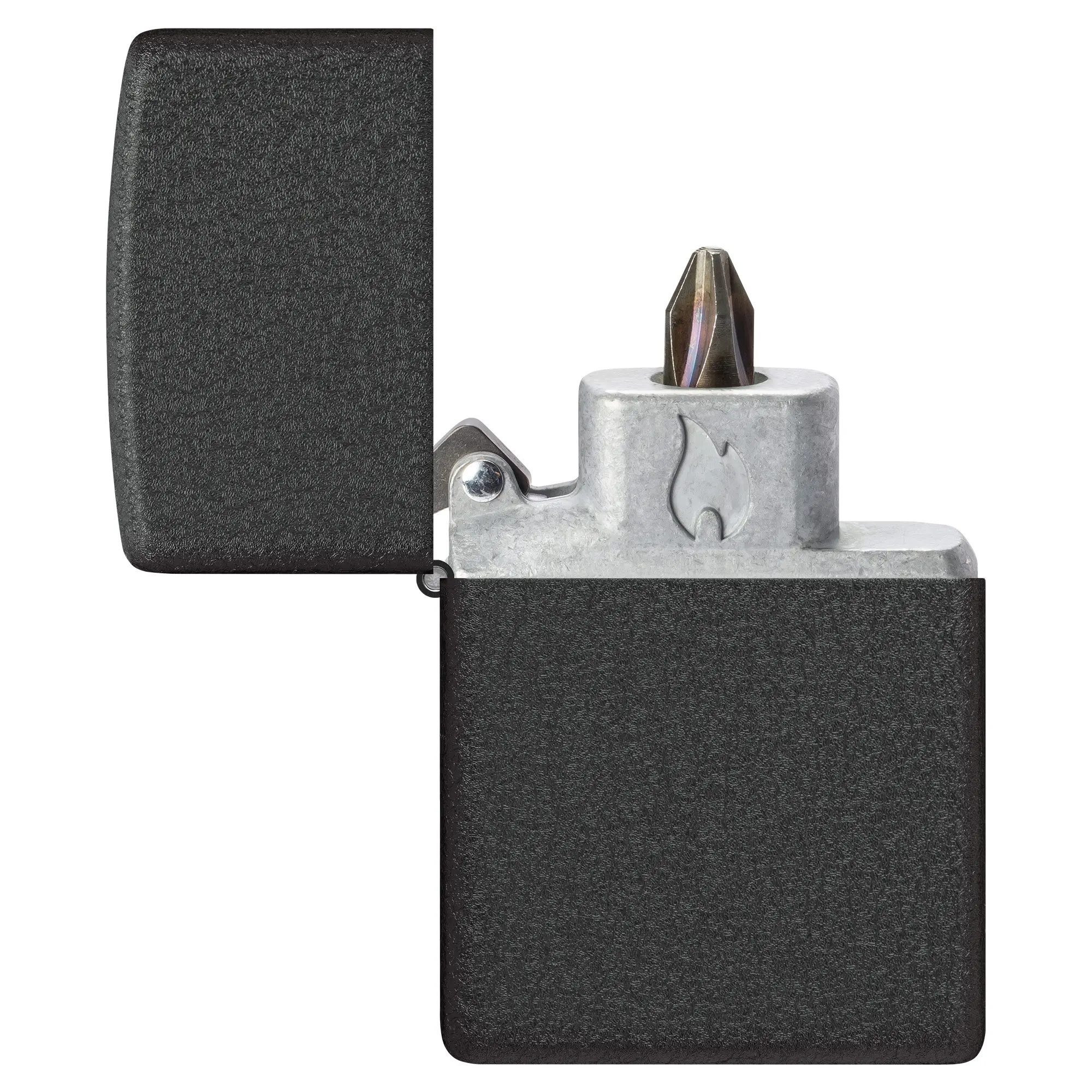 Zippo Classic Black Crackle with Bit Safe 4-in-1 Screwdriver - Made in USA