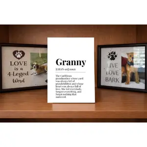 Granny Definition MDF Decor Plaque, 4x6 Gift-Ready with Box, Pl8crafted Home Plaques & Signs
