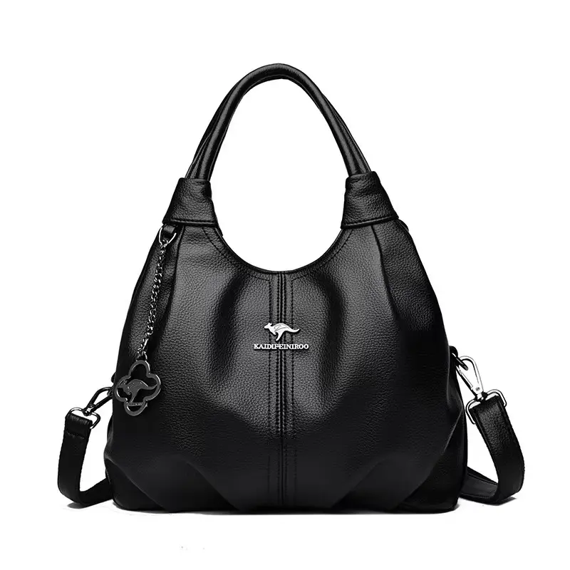 A190-Soft Leather Hobo Handbag  Shoulder Crossbody Bag Casual Daily Tote Purse For Women