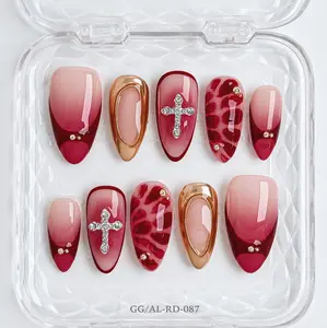 Younique Nails | 10PCS 100% Handmade Press-On Nails | Reusable Colorful Art acrylic stylish 3D Luxury Handcrafted Glossy