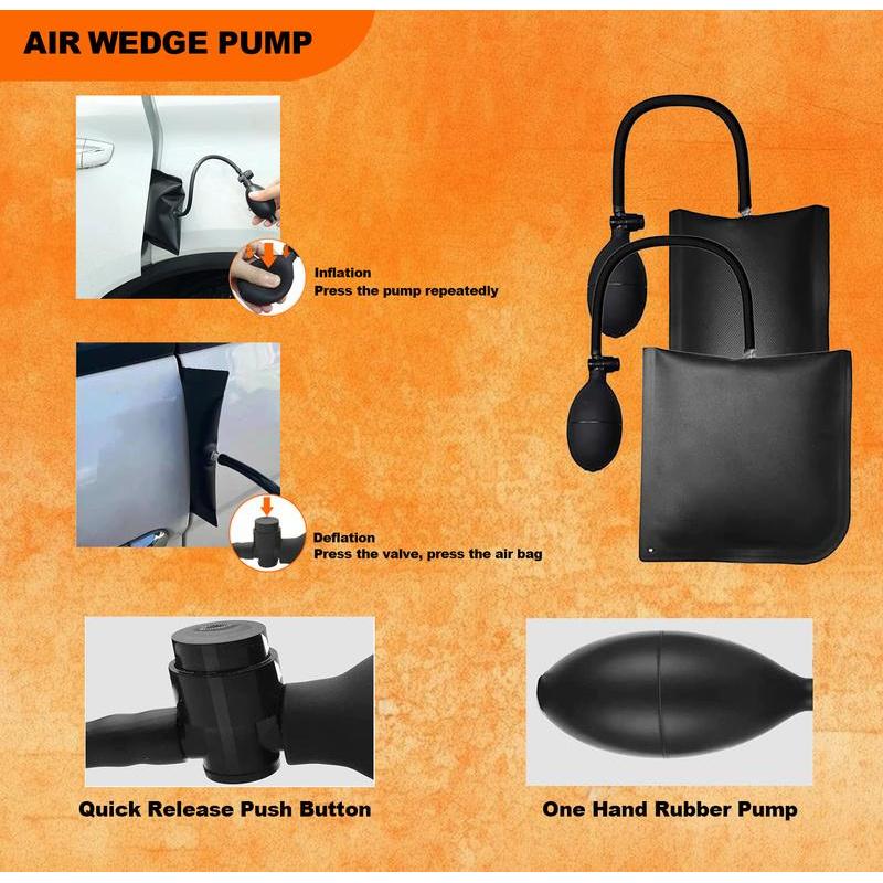 Car Unlock tool set, Car Repair Tool Kit Portable Automotive Tool Set 14 PCS with Carrying Bag for Cars & Trucks Universal Car emergency tool Vehicle