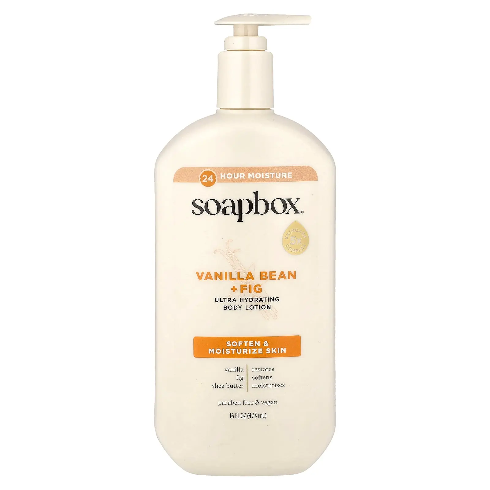 Soapbox Ultra Hydrating Body Lotion, Vanilla Bean + Fig, 16 fl oz (473 ml)