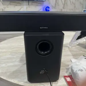 ULTIMEA Aura A40 7.1ch Virtual Surround Soundbar for Small Rooms- 4 Wired Surround Speaker, 4-inch Subwoofer, Smart App Control, Remote, for Compact Home Theaters, TV, MobilePhone, PC, Sleek Wall-Mountable, Apartment, Flat