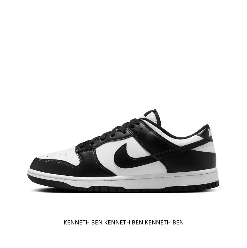 Iconic Panda colorway low-top court shoes with a durable rubber outsole and secure grip provide reliable traction for urban walks, campus life, and casual weekend outings.